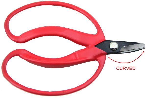 5-3/5" Curved orange scissors for men